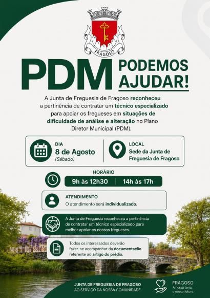 ATENDIMENTO T&Eacute;CNICO ESPECIALIZADO &ndash; APOIO AO PDM